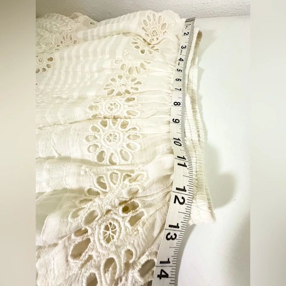 Free People One Lorelai Midi Skirt in White size Medium NWOT